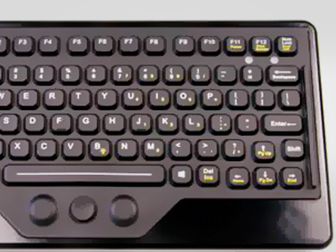 Компактная клавиатура с указательным устройством IK-77-FSR от компании iKey