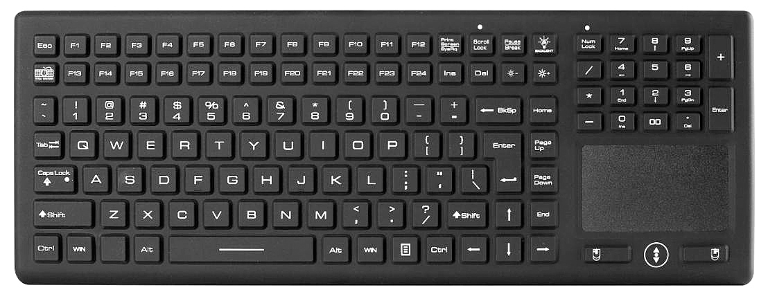 Силиконовая клавиатура со встроенным тачпадом серии K-TEK-M369TP от Key Technology (China)